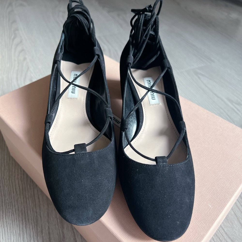 NIB Miu Miu Lace Up Pumps